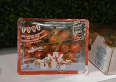 New holiday packaging for NatureFresh’ cherry tomatoes on-the-vine.